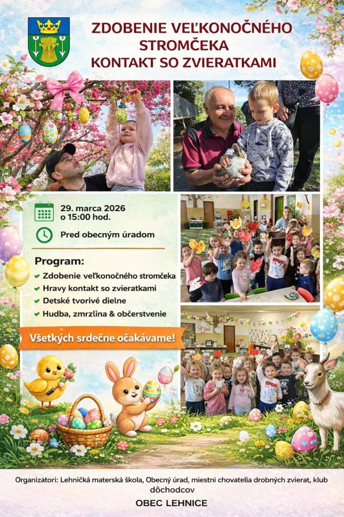 Zdobenie veľkonočného stromčeka, kontakt so zvieratkami